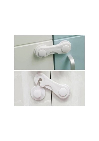 Bebek Çocuk Güvenliği Çekmece ve Dolap İçin Kendiliğinde Yapışkanlı Vidasız Kapak Kilidi Bx40 Çok Renkli