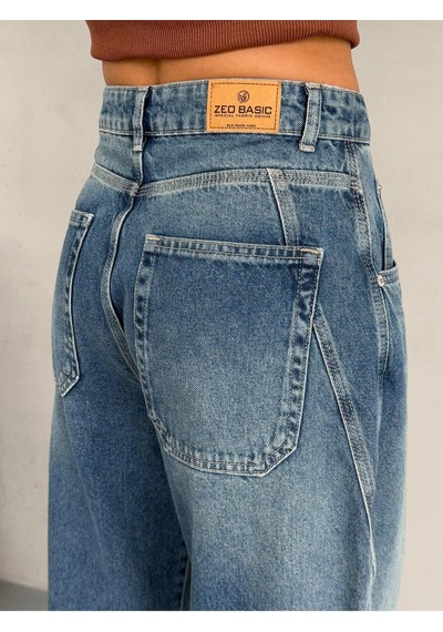 Baloon Fit Dikiş Detaylı Balta Cepli Tint Mavi Jean Mavi+tint Baloon Fit Dikiş Detaylı Balta Cepli Tint Mavi Jean Mavi+tint