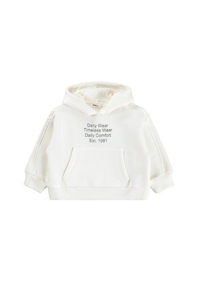 Civil Girls Daily Wear Baskılı 2-5 Yaş Sweatshirt - Ekru