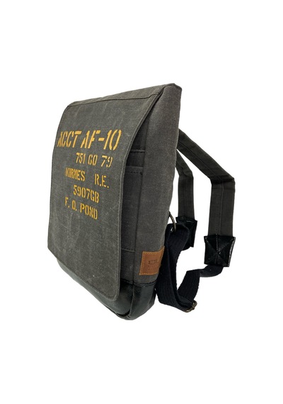 Old Cotton Cargo Vintage Su Geçirmez Kanvas Salaş Unisex Günlük Okul Tablet Sırt Çantası Naoko S 24x30cm Gri