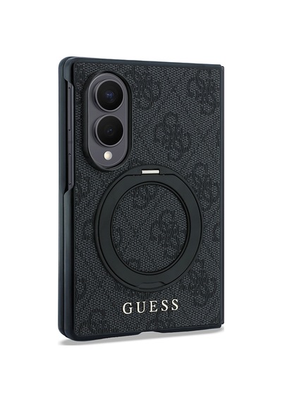 Samsung Galaxy Z Fold 8 Uyumlu Kılıf Guess Lisanslı M-safeli 360 Standlı Pu Klasik Yazı Logolu Kapak Siyah