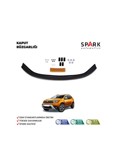 Dacia Duster 2018-2024 Yıl Aralığı Uyumlu Kaput Rüzgarlığı 3mm Siyah