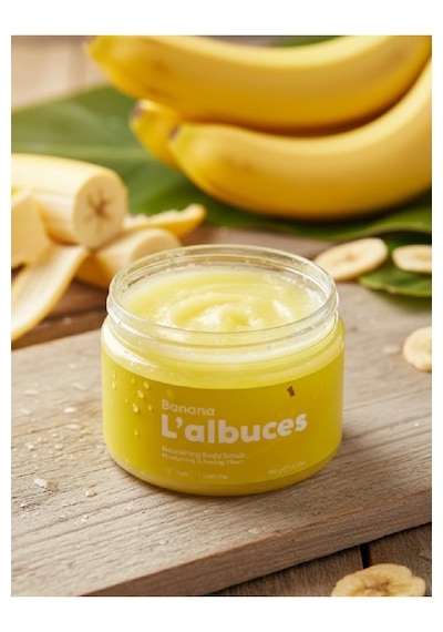 Banana Body Scrub 400gr Vegan, Temiz İçerikli, Muz Kokulu Pürüzsüz Cilt Bakımı