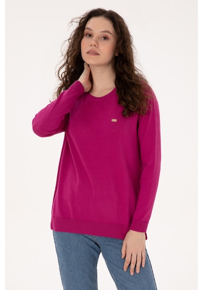 U.S. Polo Assn. Kadın Pembe Bisiklet Yaka Basic Kazak 50313579-VR252 U.S. Polo Assn. Kadın Pembe Bisiklet Yaka Basic Kazak 50313579-VR252