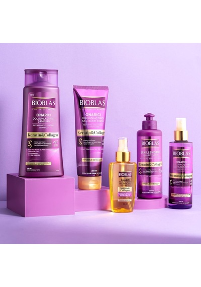 Kolajen & Keratin Onarıcı Dolgunlaştırıcı Saç Bakım Kremi 250 Ml İnce Ve Yıpranmış Saçlar İçin Hacim,