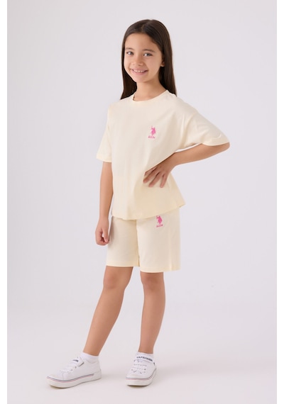 U.S. Polo Assn. U.s. Polo Assn Kız Çocuk Sarı Bermuda Takım Us1848-c-v20 Sarı