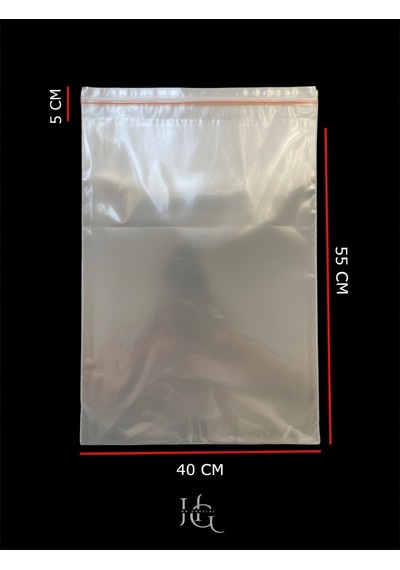 Hg Ambalaj 50 Adet 40 60 Cm Bantlı Opp Jelatin Poşet, Şeffaf Yapışkanlı Poşet 40x55 5 Cm Kapak