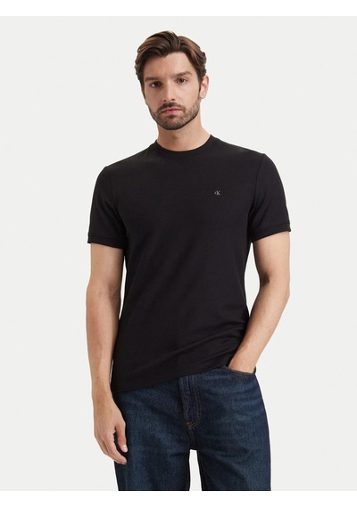 Calvin Klein Slim Micro Waffle Erkek T-shirt Lv04rf206g Siyah