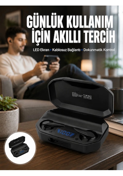 Buğz Kulak İçi Bluetooth Kulaklık Rgb Işıklı Çift Mikrofonlu İos/android Uyumlu Bt 5.2 Yeni Nesil
