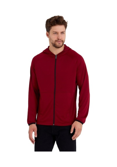 Adams Kapüşonlu Cepli Fermuarlı Hırka Sweatshirt