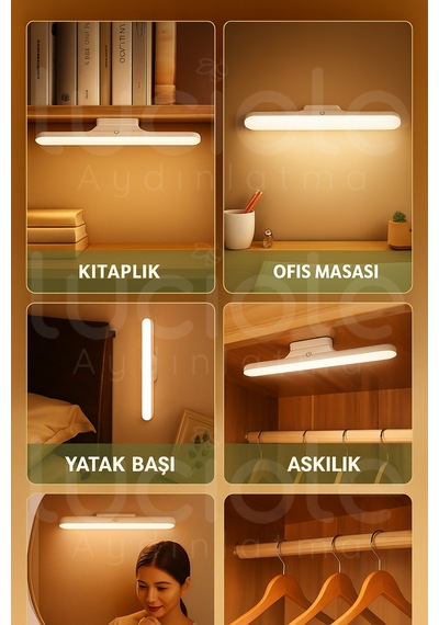 Usb Şarjlı Martı Led Lamba 3w Dokunmatik 3 Renk Işık Mıknatıslı Ve Taşınabilir Tasarım 30 Cm