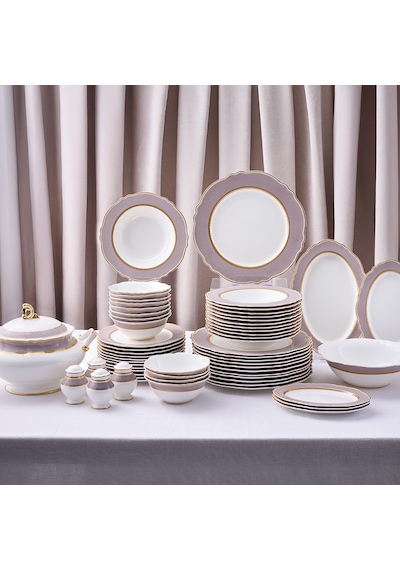 Aryıldız Majestic 60 Parça 12 Kişilik Porselen Yemek Takımı Ar261347 Çok Renkli