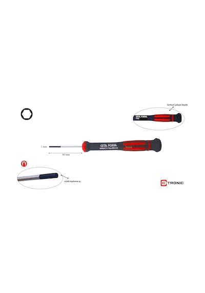 Ceta Form 1/16 X 40 Mm Allen Uçlu Elektronikçi Tornavida H06a-0116