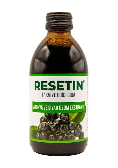 Resetin Aronya Ve Siyah Üzüm Ekstraktı Takviye Edici Gıda 250 Ml