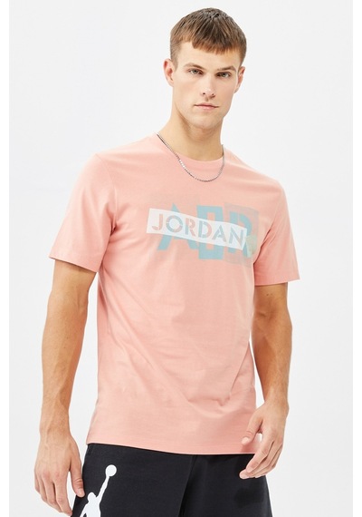 Nike Jordan Air Wordmark Graphic Tshirt Jordan Grafik Baskılı Tişört Turuncu