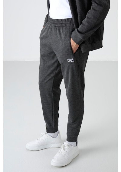 Tommy Life Hugo Antrasit Melanj Jogger Erkek Eşofman Takım - 85198 Antrasit - Melanj Antrasit  Melanj