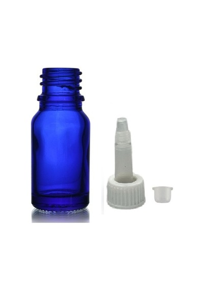 20ml Mavi Cam Şişe Getamisin Kapak, 24 Adet, Plastik Üstten Damlalıklı Şişe, Damlatmalı Şişe, Damlatıcı Şişe