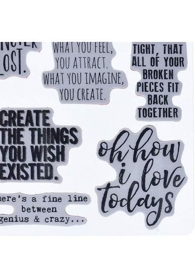 Stampers Anonim Cms252 Ponderings Tim Holtz Yapışkanlı Mühür, 17,8 X 21,6 Cm, Şeffaf Diğer