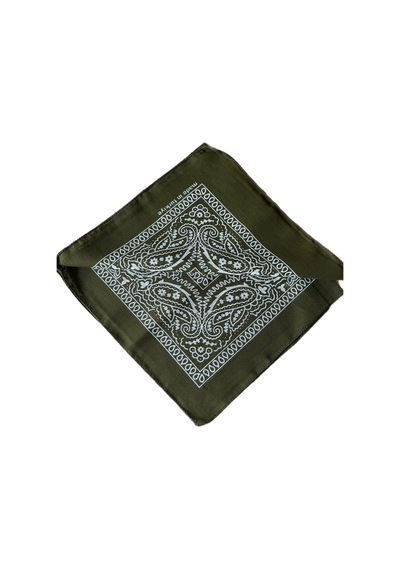 Pamuklu Klasik Desen Unisex Bandana Renkli Bandana Etnik Desenli A Kalite Bandana Haki
