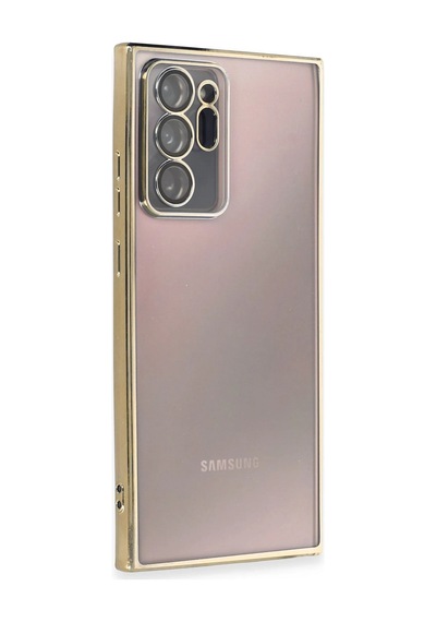 Newface - 173 - Samsung Galaxy Uyumlu Note 20 Ultra Kılıf Razer Lensli Silikon - Kmrsfres - - Gold