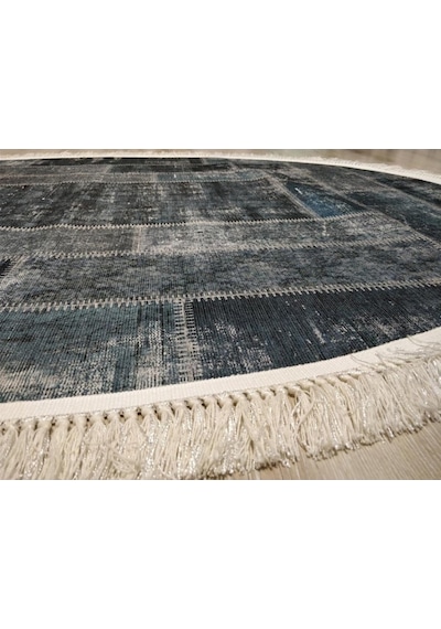 Yamalıhome Angel 1444-02 Patchwork Antrasit 120X180 Cm Saçaklı Ov