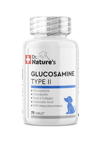Dr. Nature's Dog Glucosamine Type II  Köpek Besin Takviyesi 75 Tablet