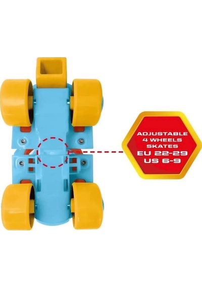 Paw Patrol Paten Seti - Ayarlanabilir 4 Tekerlekli Paten Ve Koruyucu Ekipman 22-29 Numara