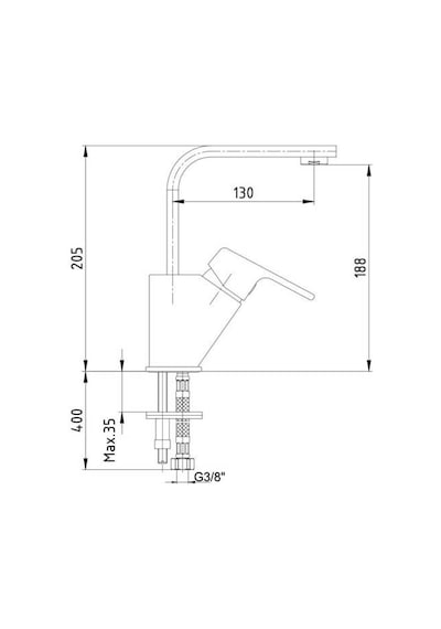 Ar Lunetta Lavabo Bataryası Mat Siyah Kuğu Borulu 103588108