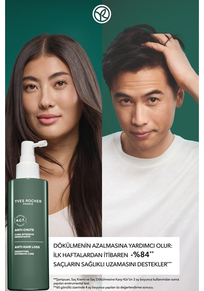 Yves Rocher Güçlendirici Yoğunlaştırıcı Arjinin Niasinamid Kür-saç Dökülmesine Karşı/anti-chute-vegan-195ml