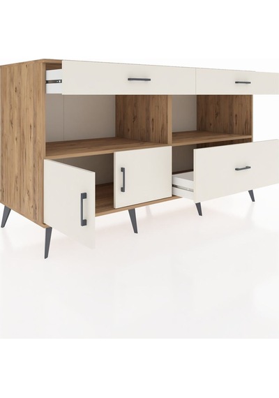 Kronos Konsol 2 Raflı 3 Çekmeceli 2 Kapaklı 176x59x99 Çam-aytaşı Çam-aytaşı