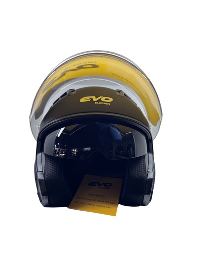 Kask Evo Marka Çenesiz Yarım Kask Mat Siyah