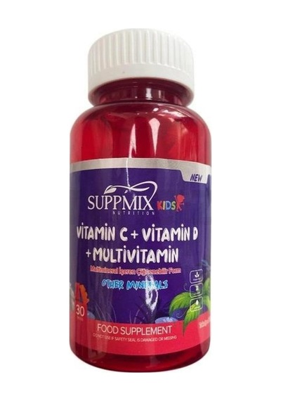 Suppmix Kids Vitamin C D Multivitamin Çiğnenebilir Form 30 Kapsül