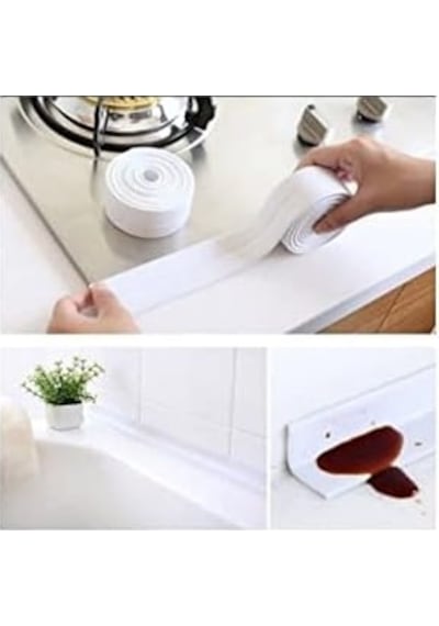 Hypercep Su Sızdırmaz Bant Mutfak Pencere Lavabo Duvar Bandı 3.2 M Açık Gri