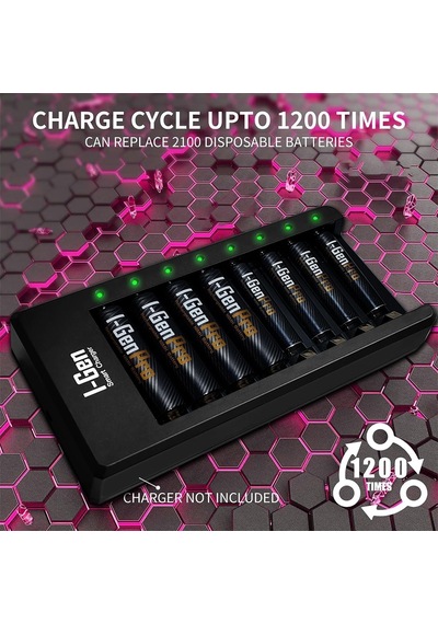 G821 8'li Pil Şarj Aleti + 4 Adet Aa Pro 2950 Mah + 4 Adet Aaa Pro 1100 Mah Şarjlı Kalem Pilli Set 1.2v Ni-mh