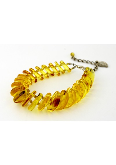 Kehribar Bileklik Özel Tasarım Ambergold Blk23-61 Çok Renkli
