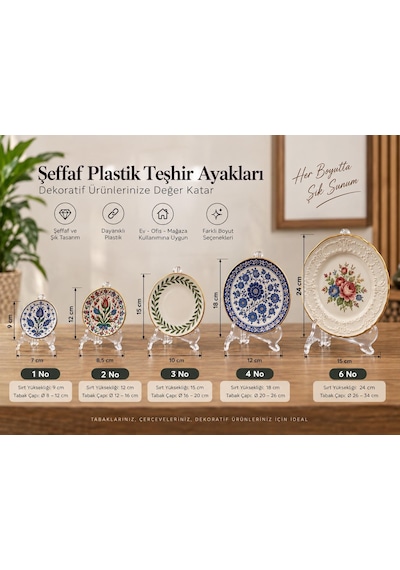 Çerçeve Teşhir Ayak Teşhir Standı 12 Cm No 2 10 Adet