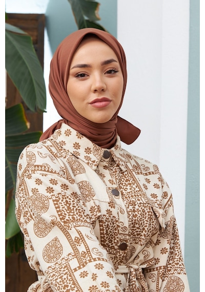Silk Home Twill Eşarp 11343-51 Kahve