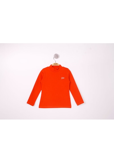 Toontoy Kız Çocuk Regular Fit Dik Yaka Nakış Baskılı Sweatshirt - Ribana Kiremit Toontoy Kız Çocuk Regular Fit Dik Yaka Nakış Baskılı Sweatshirt - Ribana Kiremit