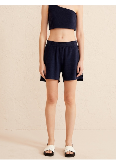 Xint Lacivert Regular Fit Pamuklu Havlu Şort 275380