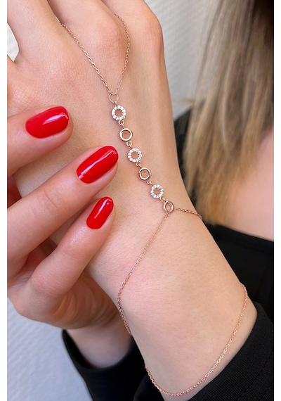 925 Ayar Gümüş Rose Sıra Halkalar Şahmeran - 45100501 Rose Gold
