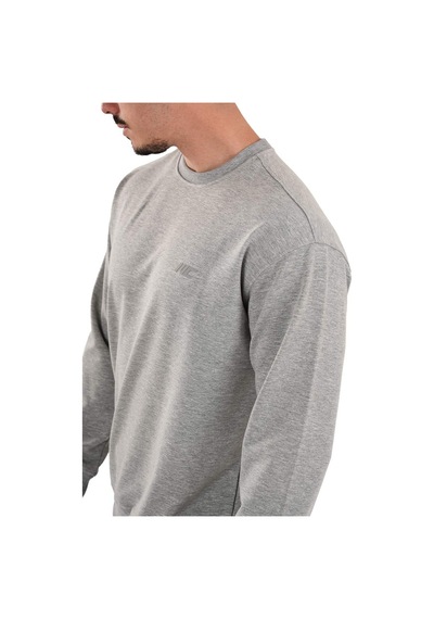 Musclecloth Basic Sweatshirt Gri Melanj Gri