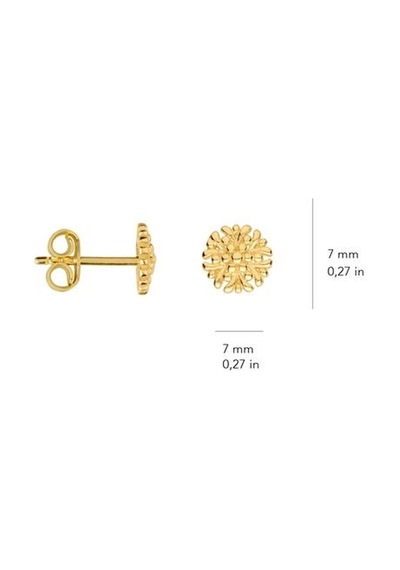 Goldkupe 14 Ayar Altın Kar Tanesi Küpe 1,29 Gr-2184