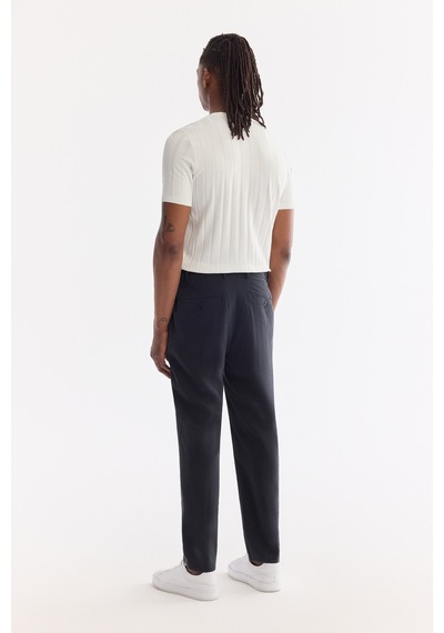 Avva Erkek Siyah Yanı Lastikli Soft Touch Relaxed Fit Chino Pantolon A61y3217