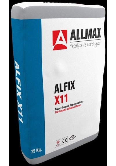 Allmax Alfix X11 Fayans Ve Seramik Yapıştırma Harcı 25 Kg.