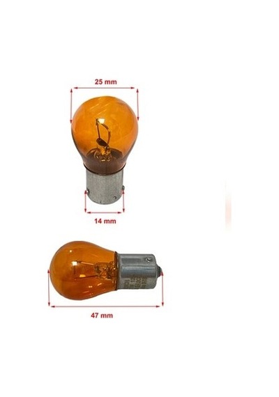 Motosiklet Ampul Tek Duy Turuncu 93- 21w 12v Sinyal İçin Adet Fiyat