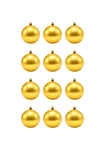 Waldern Yılbaşı Çam Ağacı 12li Cici Top 3cm Yılbaşı Süs Gold Diğer