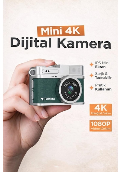 Torima CMR35 Mini Anahtarlık 1080P Dijital Fotoğraf Video Kamera