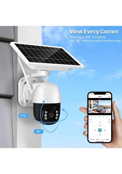 Apricot Ap-cs3030-4g Solar Panelli Kablosuz Sim Kartlı Dış Mekan 360 Derece Güvenlik Kamerası