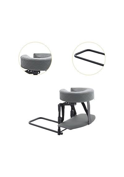 Anatomik Yüz Yastığı, Rahat Açı İçin Ayarlanabilir Taban, El Desteği Ve Ergonomik Yastık İle Ev İçin Whtkoph Masaj Seti, Dayanıklı, Açık Gri