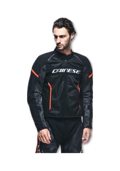Dainese Air Frame 3 Black Red Fluo Tekstil Motosiklet Mont 58